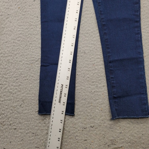 Free People Skinny Jeans Womens 24 Blue Denim Stretch Comfort Raw Hem Pull-On - Picture 4 of 9
